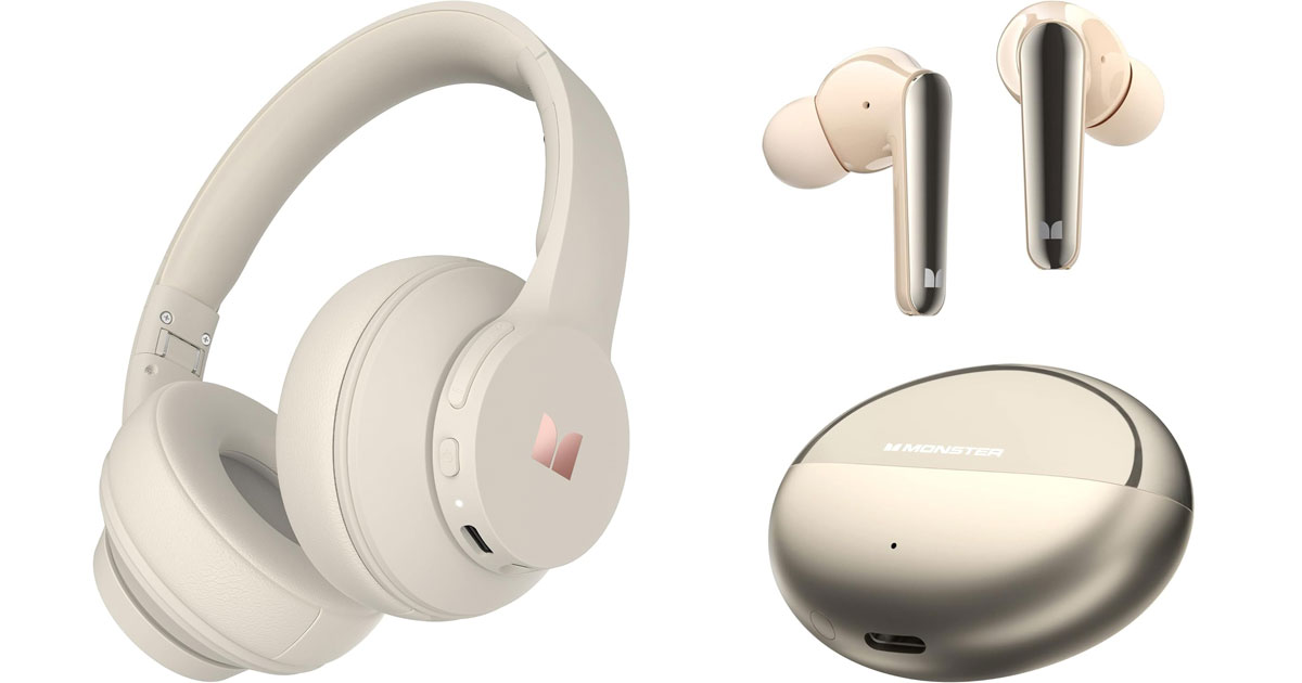 Amazon：Monster Mission 100 Bluetooth Headphones + Monster N-Lite 203 AirLinks Wireless Earbuds只賣$49.99