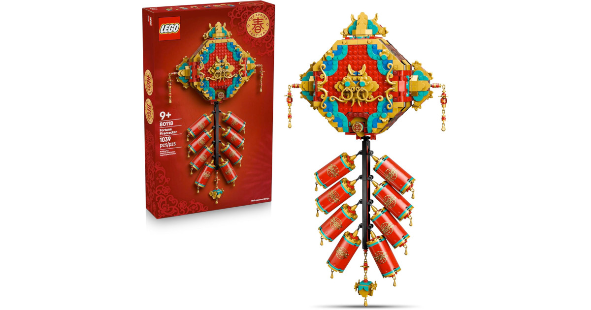 Amazon:LEGO Spring Festival Fortune Firecracker 80118 (1039 pcs)只賣$98.86