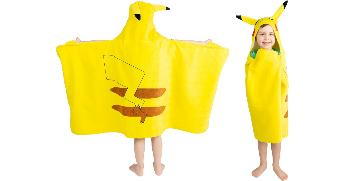 Amazon：Pokemon Hooded Towel只賣$13.30