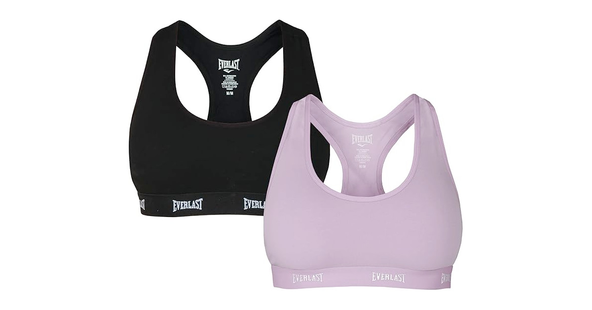 Amazon：Everlast Womens Casual Sports Bra (Black + Purple)只賣$17.47