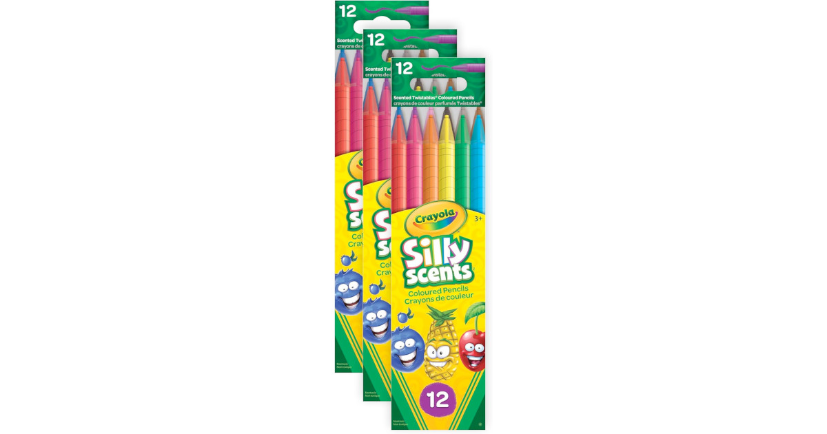 Amazon:Crayola 3pk Bundle of Silly Scents Twistables Coloured Pencils只賣$10.11
