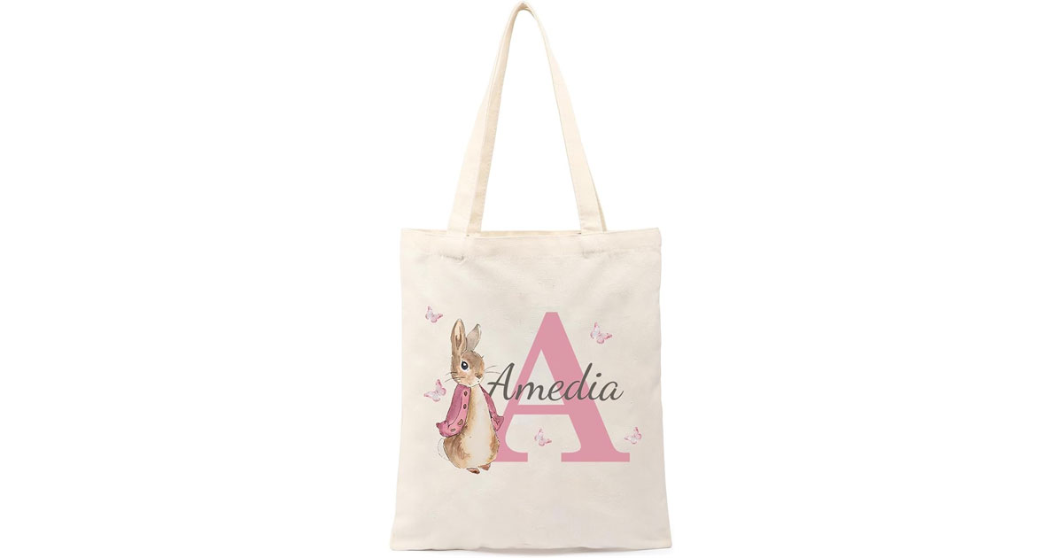 Amazon：Personalized Kids Easter Tote Bag只賣$10.99