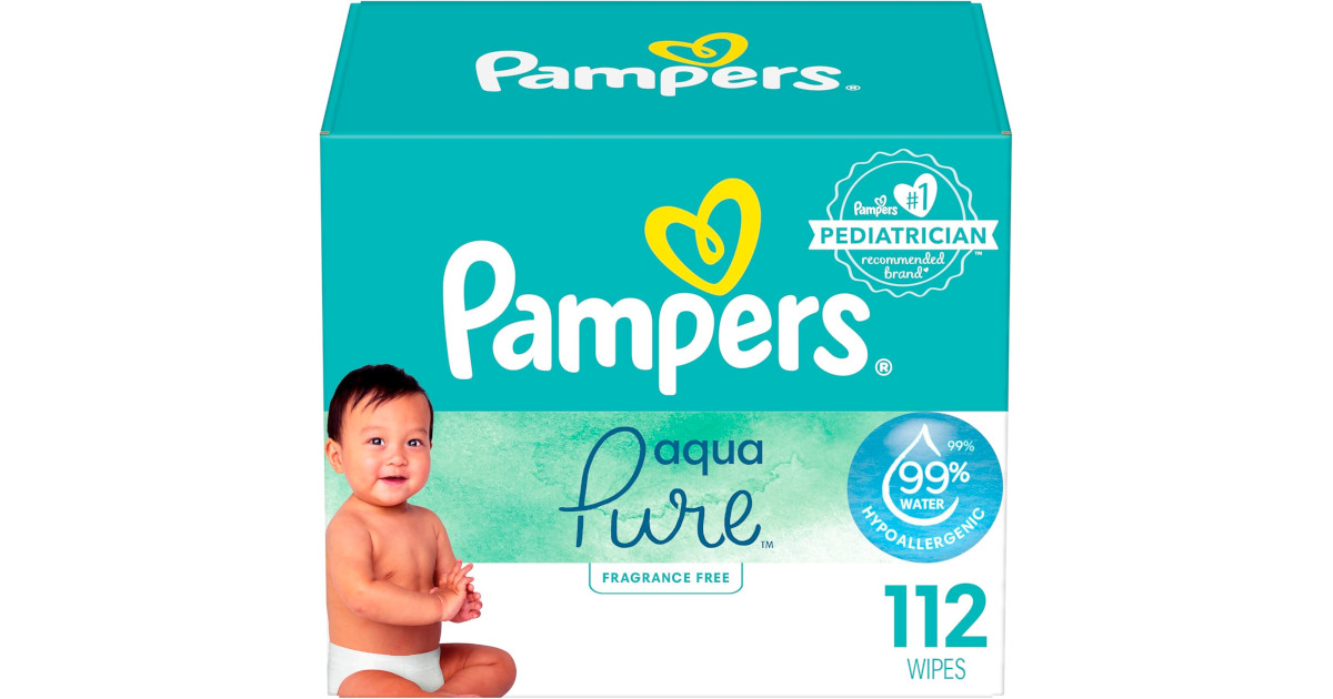 Amazon:Pampers Aqua Pure Baby Wipes (112 Count)只賣$4.97