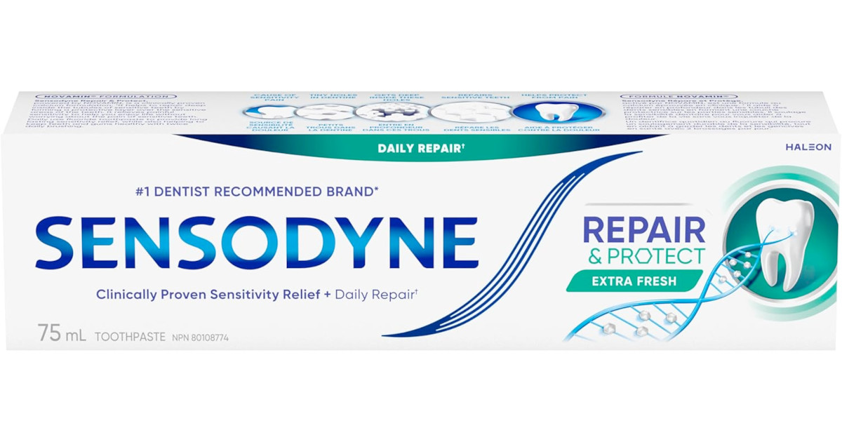 Amazon:Sensodyne Repair and Protect Extra Fresh Toothpaste (75ml)只賣$5.27