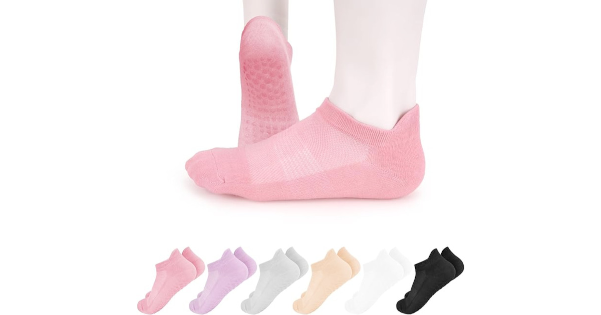 Amazon：Women Grip Socks (6 Pairs)只卖$5.99