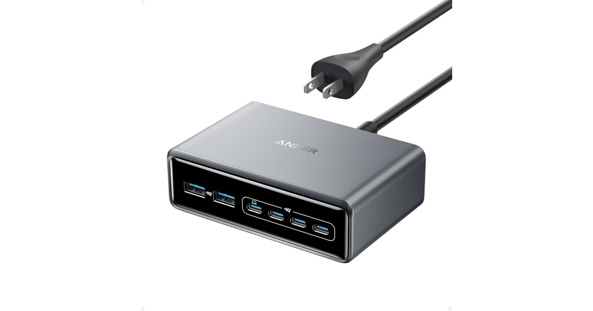Amazon：Anker 200W 6-Port GaN Charging Station只賣$79.99
