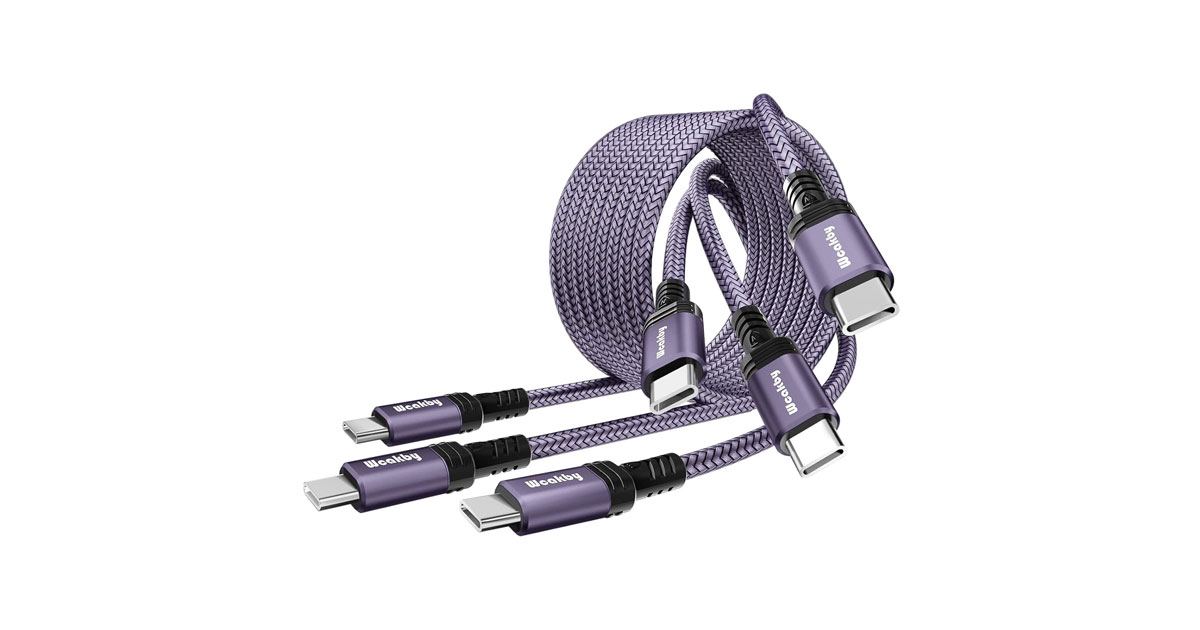 Amazon：USB C Cable 60W (3 Pack)只賣$6.99