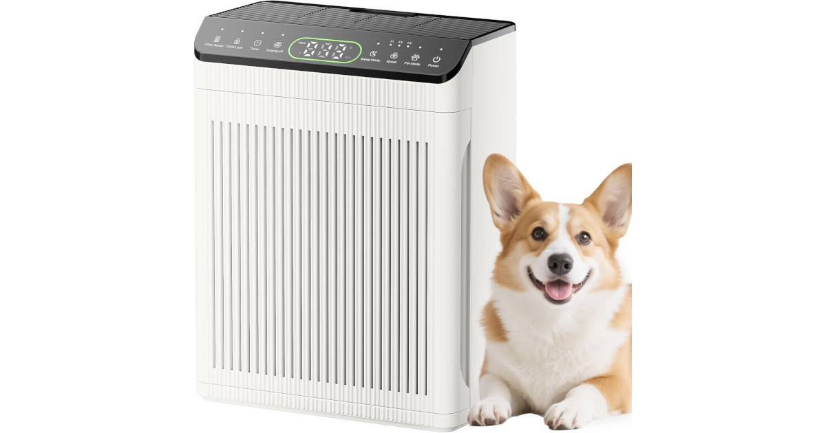 Amazon：Air Purifiers for Home Large Room (up to 2200sq.ft)只賣$71.99