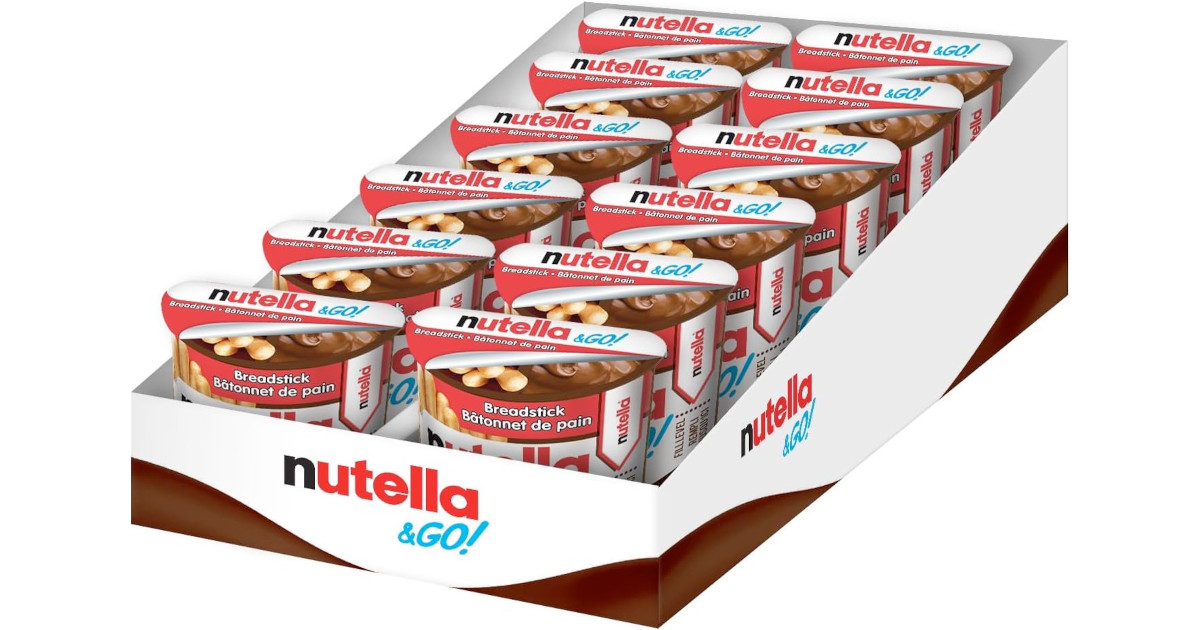 Amazon：NUTELLA & GO! Snack Packs(Pack of 12)只卖$14.24