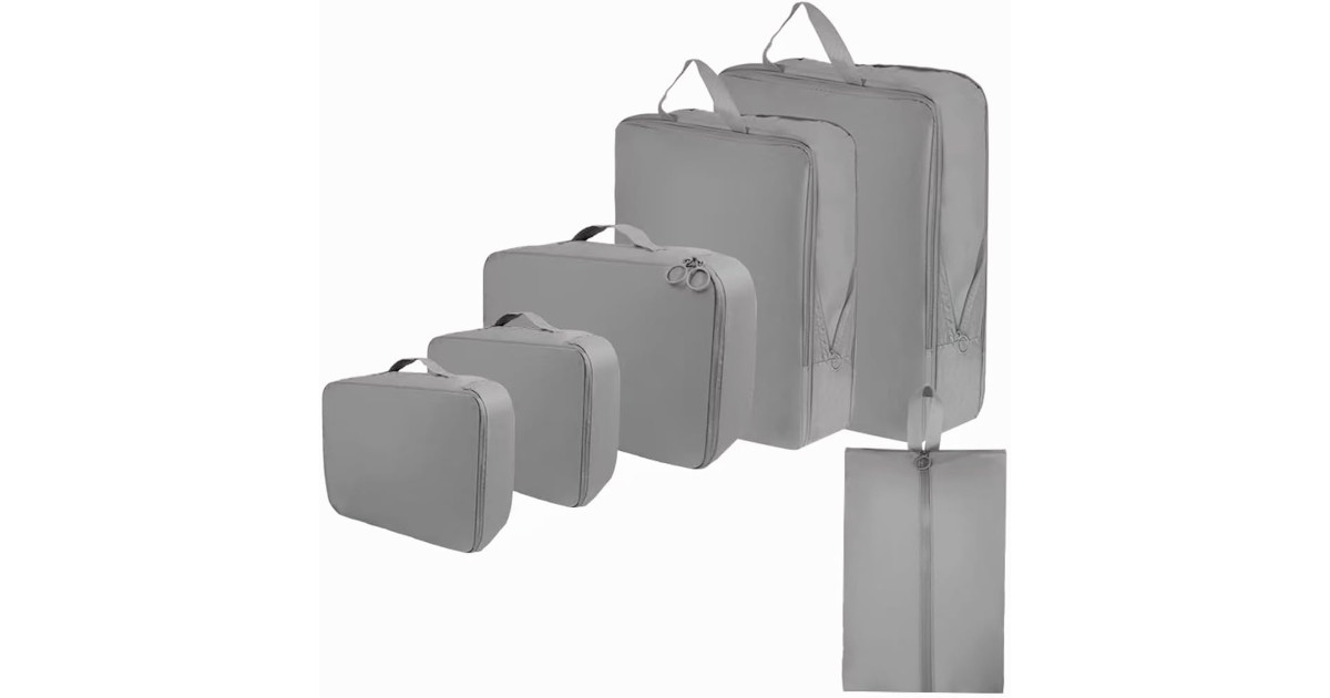 Amazon：6 Set Packing Cubes for Suitcases只賣$16.14