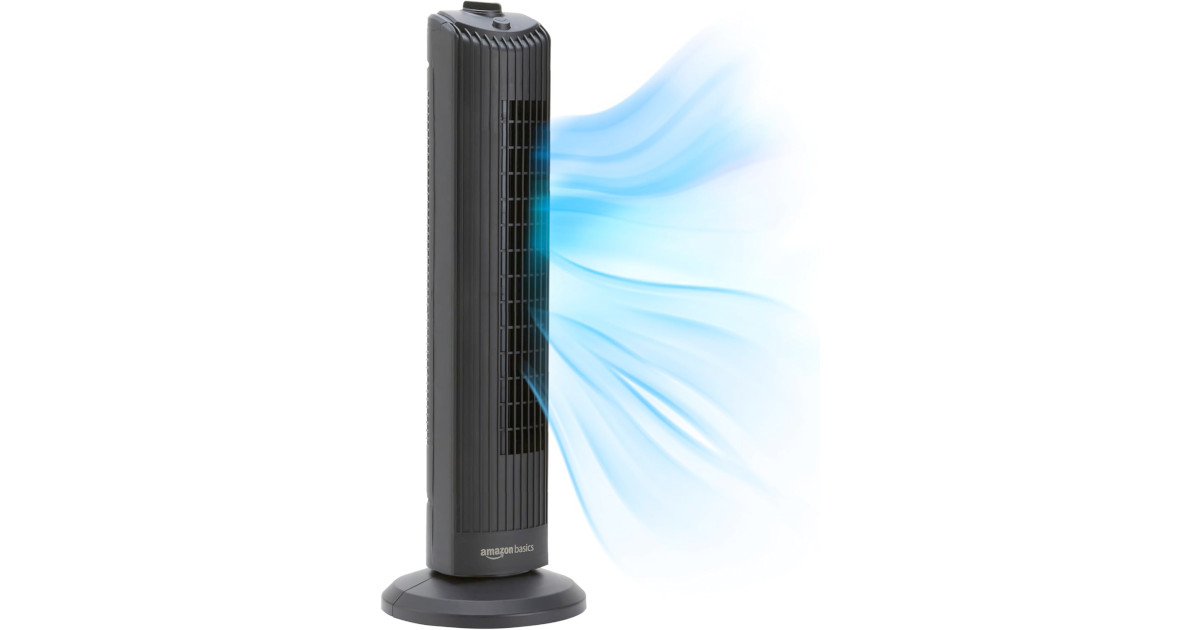 Amazon Basics 28″ 60-Degree Oscillating Tower Fan只賣$47.78