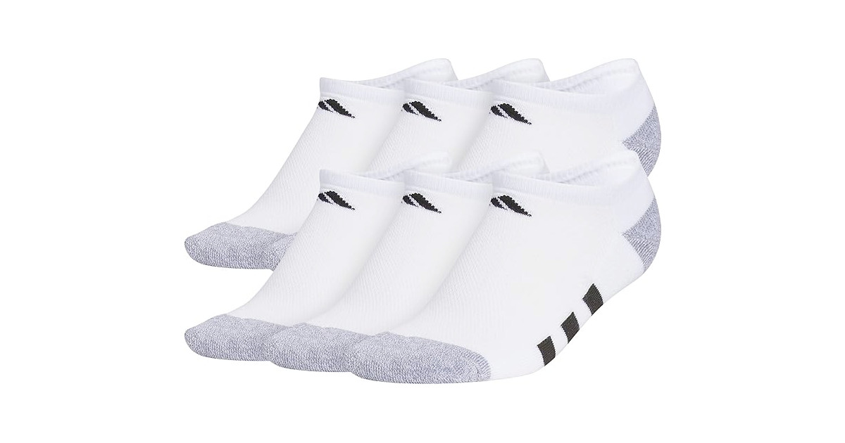 Amazon:Adidas Youth No-Show Socks (6 Pack)只賣$10.92