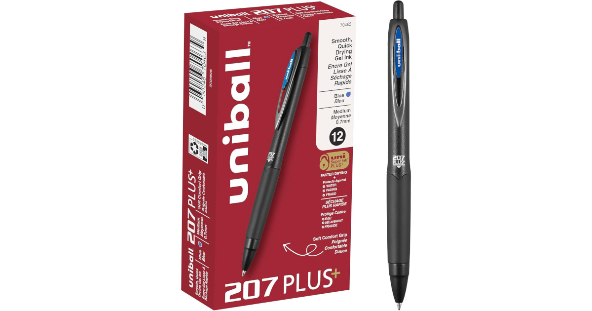 Amazon：uniball Gel Pen (12 Count)只賣$7.64
