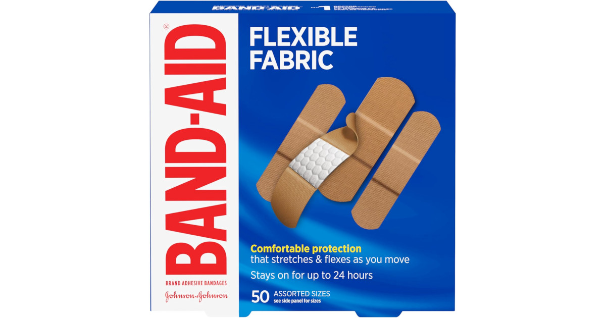 Amazon：BAND-AID Flexible Fabric Adhesive Bandages (50 count)只賣$4.27
