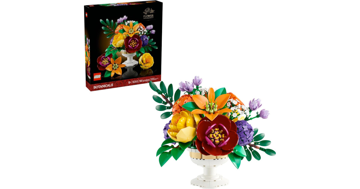 Amazon：LEGO Botanicals Flower Arrangement 10345 (1161 pcs)只賣$90.71