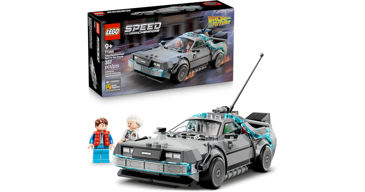 Amazon:LEGO Speed Champions Time Machine from Back to The Future 77256 (357 pcs)只賣$26.49(只限Amazon Prime會員)