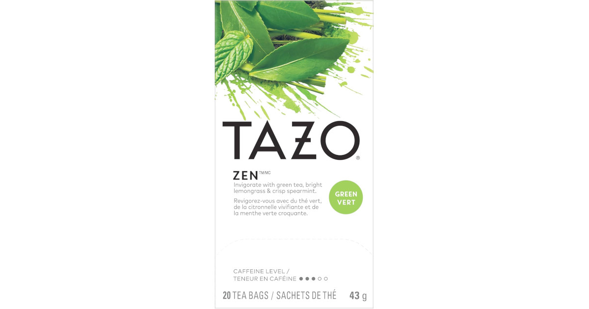 Amazon：TAZO Zen Green Tea Bags (20 Count)只賣$3.97