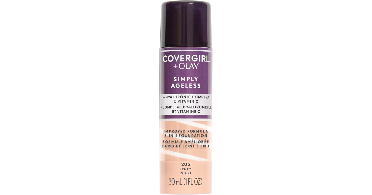 Amazon:Cover Girl 3-in-1 Liquid Foundation Infused with Hyaluronic Complex只賣$6.50