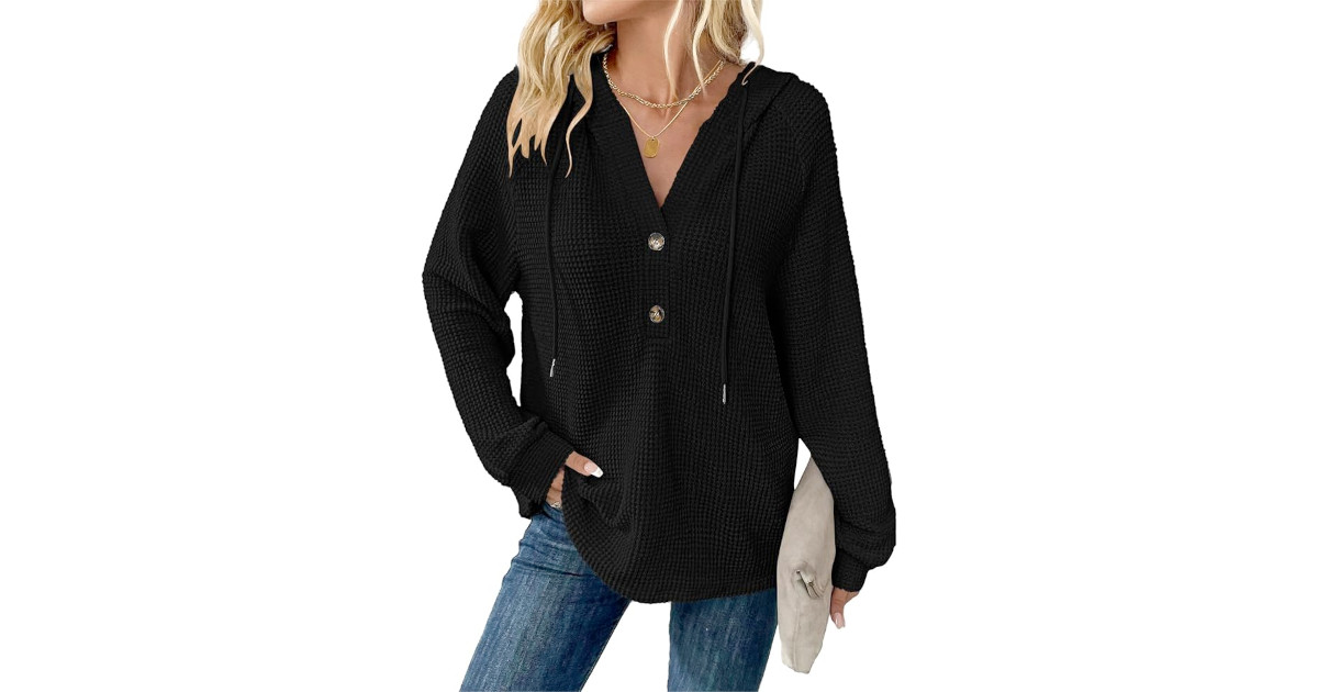 Amazon:Womens Waffle-Knit Hoodie只賣$9.99