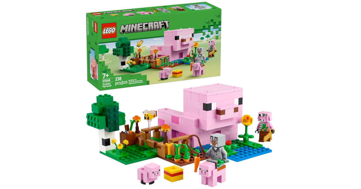 Amazon：LEGO Minecraft The Baby Pig House 21268只賣$17.98