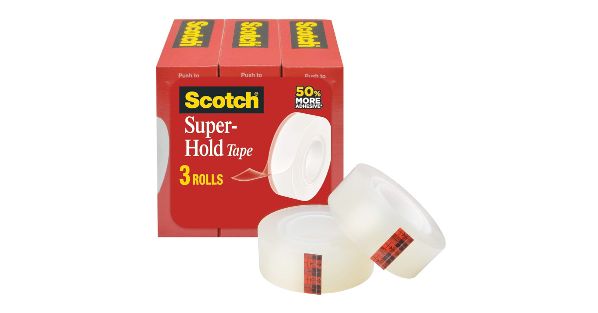 Amazon：Scotch Super-Hold Tape (3 Rolls)只賣$5