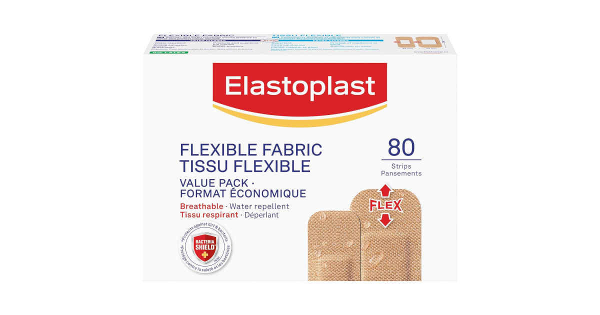 Amazon:Elastoplast Flexible Fabric Bandages (80 Strips)只賣$4.50
