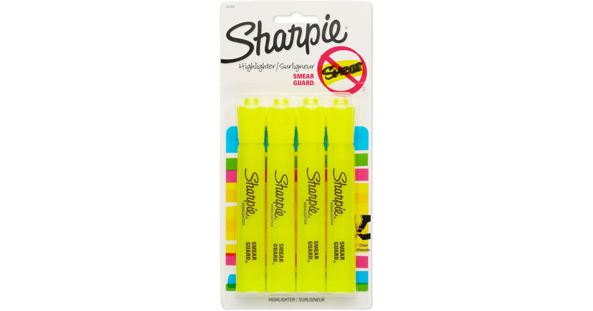 Amazon：Sharpie Highlighters (4 Count)只賣$2