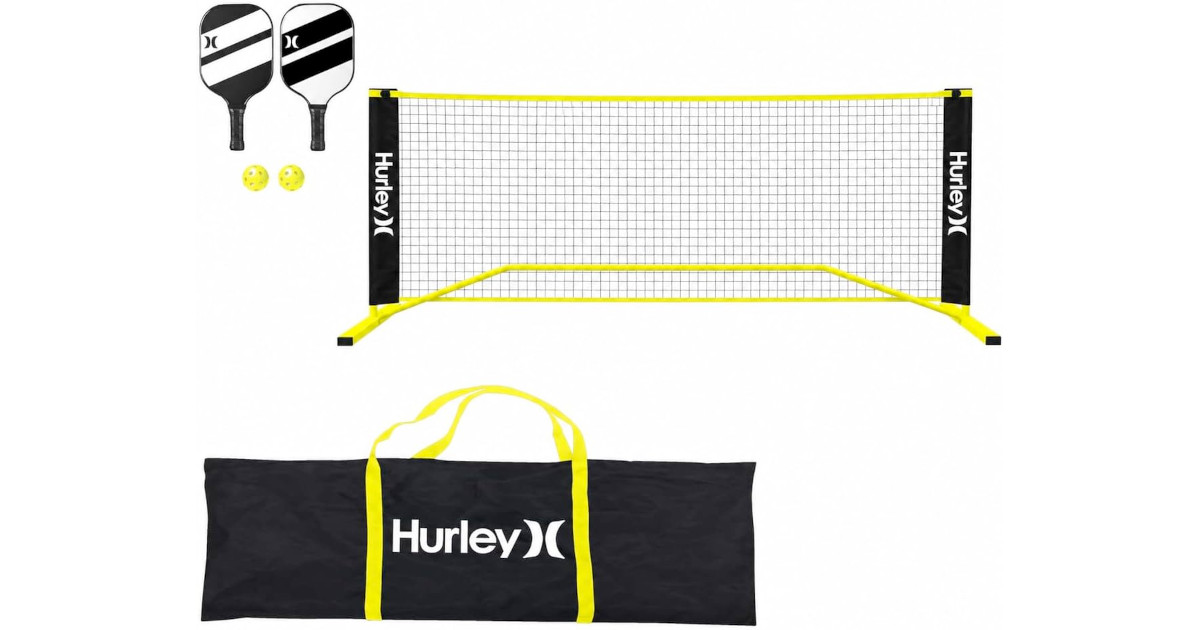Amazon:Hurley Pickle Ball (2 Paddles + Net + Bag)只賣$56.99