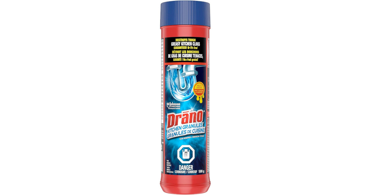 Amazon:Drano Kitchen Granules Grease Clog Remover Drain Cleaner Crystals (500g)只賣$6