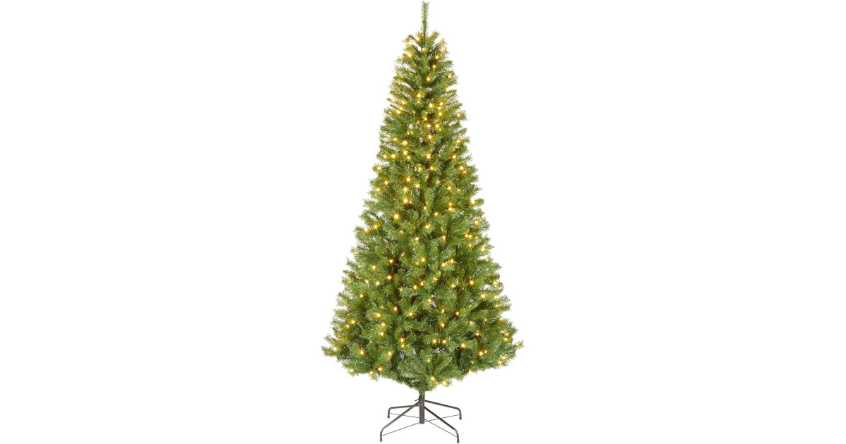 Amazon:7.5ft Prelit Artificial Slim Christmas Tree只賣$54.95