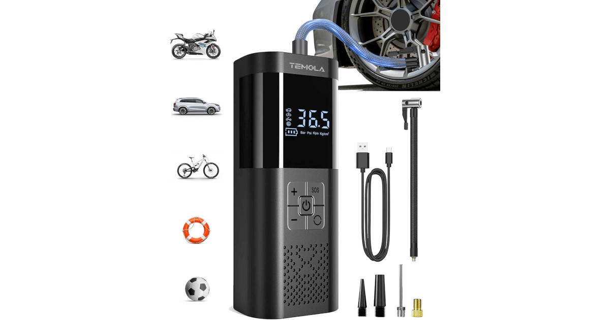 Amazon：Cordless Portable Tire Inflator只賣$20.69