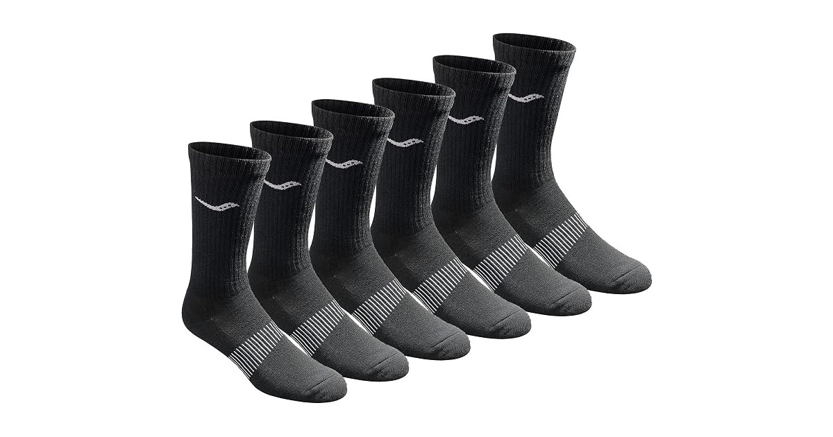 Amazon：Saucony Mens Ventilating Socks (6 Pairs)只賣$7.50