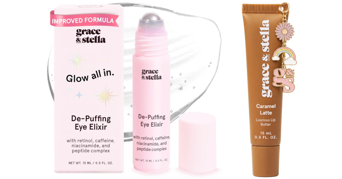 Amazon:grace & stella Under Eye Brightener Roller + grace & stella Luscious Lip Balm Butter 只賣$11.16