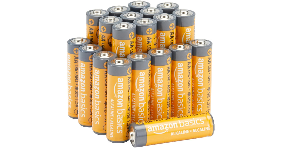 Amazon Basics 20 Pack AA High-Performance Alkaline Batteries只賣$8.03(只限Amazon Prime會員)